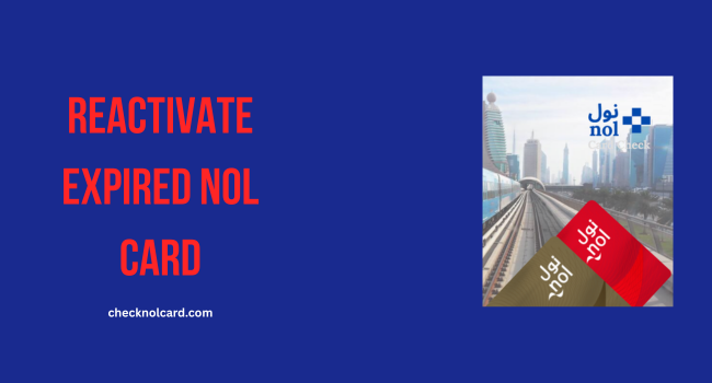 Reactivate My Expired Nol Card